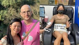  來自土耳其的台灣女婿吳鳳跟老婆一起去捐血，但只有老婆符合資格。臉書