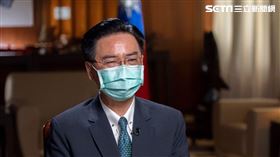 外交部長吳釗燮接受美國「有線電視新聞網國際台」專訪。（圖／外交部提供）