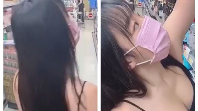 超兇妹只穿背心逛街拿貨　網暈：好晃