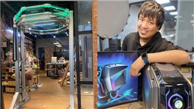 黃小潔，360度無死角防疫艙門。（圖／翻攝自黃小潔Jerry YT）