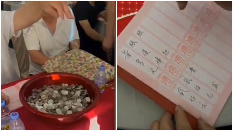 參加好友婚禮！他紅包竟「滿滿一盆」