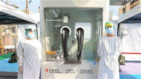 ▲永豐金控捐贈3000萬元台幣，提供防疫篩檢亭(圖)、物資及防疫設備等給需要幫助的對象。（圖／業者提供）