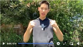 ▲林書豪拍影片感謝台灣醫護人員。（圖／翻攝自林書豪臉書）