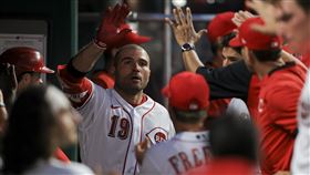 ▲沃托（Joey Votto）陽春砲打進生涯第1000分打點。（圖／美聯社／達志影像）