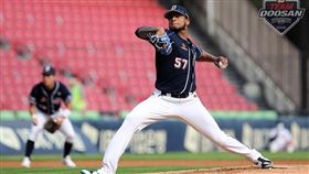 ▲斗山熊左投米蘭達。（圖／取自斗山熊官方FB）