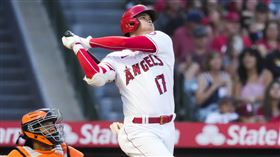 ▲大谷翔平受訪時表示，會一支一支累積爭取全壘打王。（圖／美聯社／達志影像）