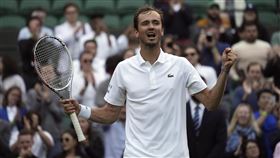▲梅迪維夫（Daniil Medvedev）首度闖進溫網16強。（圖／美聯社／達志影像）