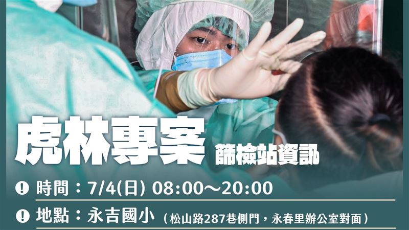 虎林街篩檢首日　目前1人PCR陽性