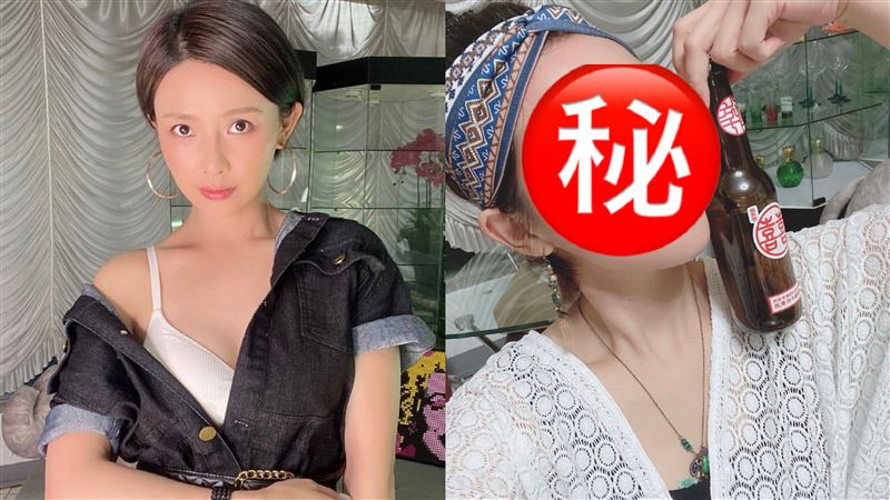 台劇女神眉毛不見了　素顏喝酒臉紅紅