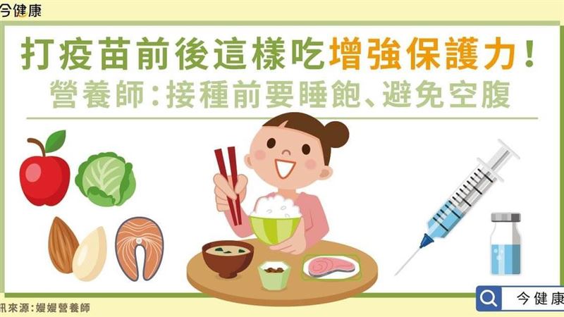 營養師：接種疫前要睡飽、避免空腹！