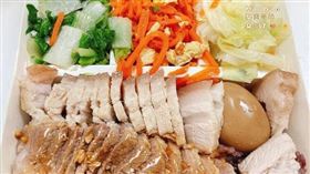 貞心食堂蒜泥白肉便當，圖/痞客邦部落格「醫院藥師的美食」提供。
