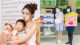  夏于喬發送安以軒募得的PAPR「動力濾淨式呼吸裝置」。（圖／翻攝自安以軒臉書）