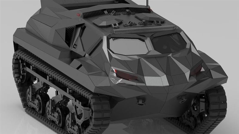 複合動力裝甲車　可無人駕駛執行任務