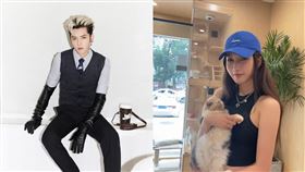 吳亦凡被爆曾與三名網紅有複雜的情感關係，其中一位就是都美竹。(圖／翻攝自吳亦凡、都美竹微博）