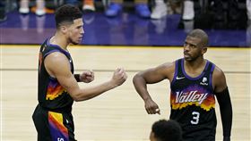 ▲布克（Devin Booker）、保羅（Chris Paul）。（圖／美聯社／達志影像）