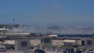 新／桃機二航旁傳火警　濃煙直竄天際