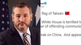 長期友台美的國共和黨籍德州聯邦參議員克魯茲（Ted Cruz）及推特（組合圖）