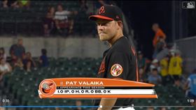 ▲維萊卡（Pat Valaika）本季第2度客串投手，僅花2球下課。（圖／翻攝自MLB推特）