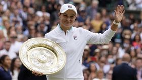 ▲球后巴蒂（Ashleigh Barty）摘下生涯首座溫網金盃。（圖／美聯社／達志影像）
