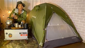 王少偉疫情悶壞　竟照搭帳篷爽享野營