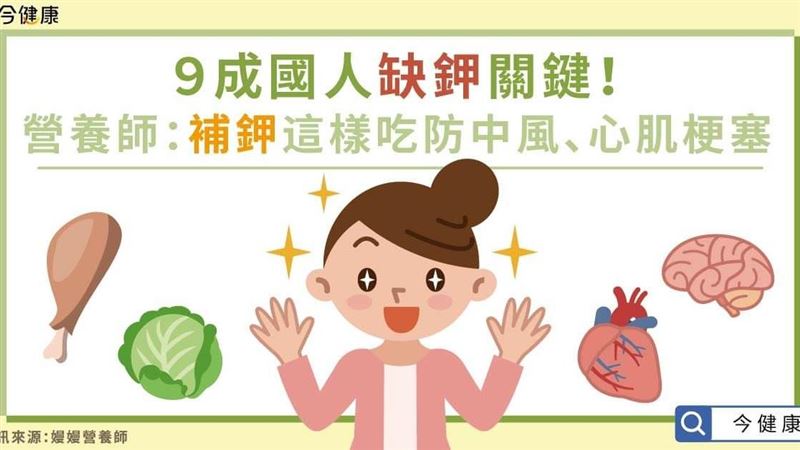 ９成國人缺鉀關鍵！補鉀這樣吃防中風