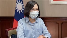 0629 蔡英文針對防疫工作與疫苗進度發表談話。（圖／總統府提供）