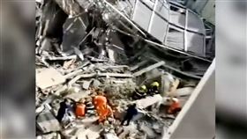 快訊／中國蘇州驚傳飯店倒塌！1死10失蹤　現場畫面曝光（圖／翻攝自頭條新聞微博）