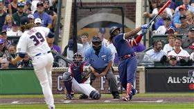 ▲小葛雷諾（Vladimir Guerrero Jr.）敲出明星賽第200轟。（圖／美聯社／達志影像）