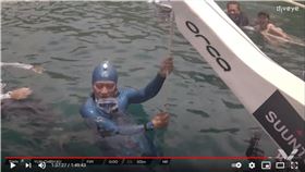 ▲古雲傑攀繩自由潛水101公尺，改寫台灣紀錄。（圖／翻攝自VB Freediving YT）