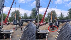 工地,起重機,懸吊,斷裂,纜繩,意外,工人