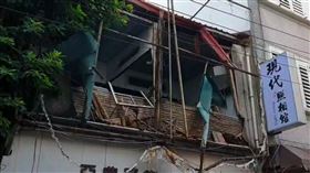 花蓮,服飾店,水泥,磚牆,地震