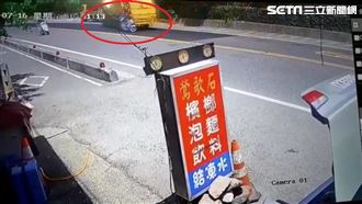 環島女擦撞垃圾車亡　車禍瞬間畫面曝