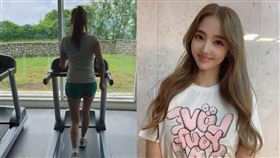 韓彩英運動完後當場把櫃子坐壞。（圖／翻攝自韓彩英IG）