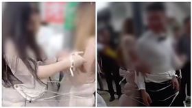 中國,瀘州,新郎,伴娘,婚鬧,電線桿（圖／翻攝自沸點新聞）