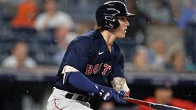 紅襪新秀杜倫（Jarren Duran）敲出生涯首轟。（圖／翻攝自紅襪推特）