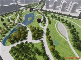 貴子坑溪水質及防洪雙效提升+中港大排水質及抽排雙效改善，配合塭子圳貴子坑溪整體營造(願景圖)(圖/新北市政府)