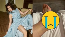 歌手袁詠琳3週前在家扭傷腳，進一步檢查是「前距腓韌帶完全撕裂」。臉書