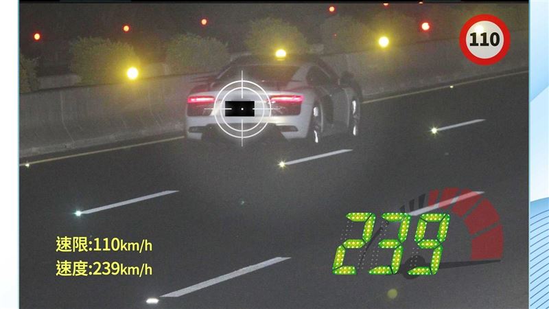 超跑狂飆239km！國道警怒曝大絕
