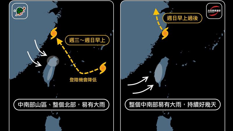 「烟花」改往北走！沒登陸也難逃暴雨