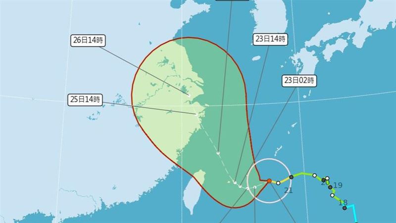 胖颱「烟花」緩步進逼　氣象局發海警