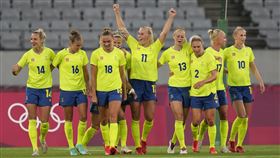 ▲瑞典在東京奧運女足爆冷擊敗美國。（圖／美聯社／達志影像）