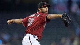 ▲邦加納（Madison Bumgarner）5局好投勝投被搞掉。（圖／美聯社／達志影像）