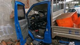 台北,大同區,貨車,圍牆,環河北路,車禍（圖／翻攝畫面）