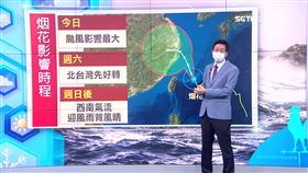烟花加速中！暴風圈今晚到明最近　吳德榮：週日防西南氣流（三立準氣象）