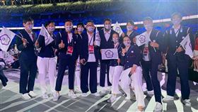 東奧23日晚間開幕式，台灣代表隊進場。（圖／體育署提供）