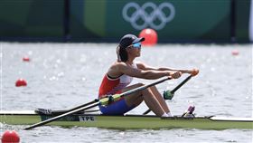 東京奧運划船　黃義婷預賽第4（2）東京奧運23日上午進行划船分組預賽，中華隊黃義婷在女子單人雙槳項目以8分4秒59排名第4，24日將挑戰敗部復活賽。中央社記者吳家昇攝　110年7月23日