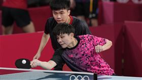 東奧,東京奧運,林昀儒,鄭怡靜,桌球（圖／美聯社／達志影像）
