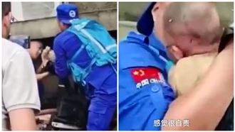 媽護著她…女嬰廢墟生還！搜救員哭了