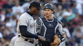 ▲查普曼（Aroldis Chapman）連3場無失分、連2場救援成功。（圖／美聯社／達志影像）