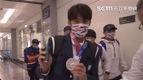 東奧／楊勇緯抵國門（圖／三立直播畫面）